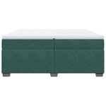 vidaXL Sommier à lattes de lit et matelas Vert foncé 200x200cm Velours