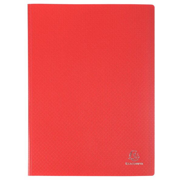 Protège-documents En Polypropylène 5/10e Opak Pochettes Cristal 200 Vues - A4 - Rouge - X 8 - Exacompta