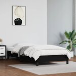 vidaXL Cadre de lit Noir 90x190 cm Similicuir