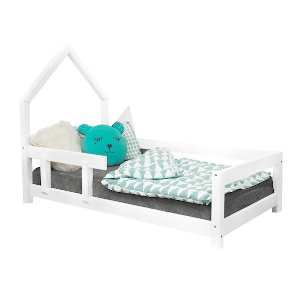 Lit cabane enfant POPPI 90 x 160 blanc 2