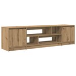 vidaXL Meuble TV chêne artisanal 188 5x41x50 cm bois d'ingénierie