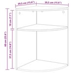 vidaXL Table d'appoint Chêne artisanal 39 7 x 39 7 x 60 cm