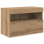 vidaXL Ensemble de meuble TV mural avec éclairage LED avec LED 7 Pièces