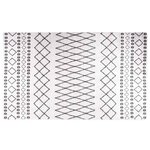 vidaXL Tapis lavable noir et blanc 120x170 cm antidérapant