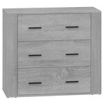 vidaXL Buffets 2 Pièces sonoma gris bois d'ingénierie