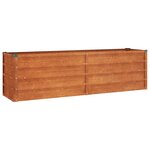 vidaXL Lit surélevé de jardin rouillé 160x40x45 cm acier corten