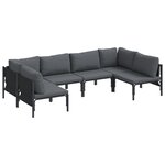 vidaXL Ensemble de canapé de jardin 6 Pièces Anthracite Acier