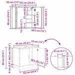 vidaXL Ensemble de mobilier de salle de bain 3 Pièces Chêne artisanal