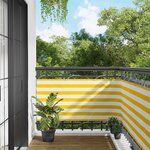 vidaXL Écran de balcon Jaune et blanc 75 x 200 cm