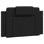vidaXL Cadre de lit Viana sans matelas noir 90x190 cm similicuir