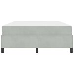 vidaXL Cadre de lit Blanc  gris clair et gris 160 x 200 cm Velours