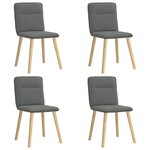 vidaXL Chaises à manger lot de 4 gris foncé tissu