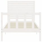 vidaXL Cadre de lit sans matelas blanc bois de pin massif