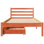 vidaXL Cadre de lit sans matelas cire marron 90x200 cm bois pin massif