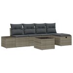 vidaXL Ensemble de Canapés avec coussin 5 Pièces polyrotin