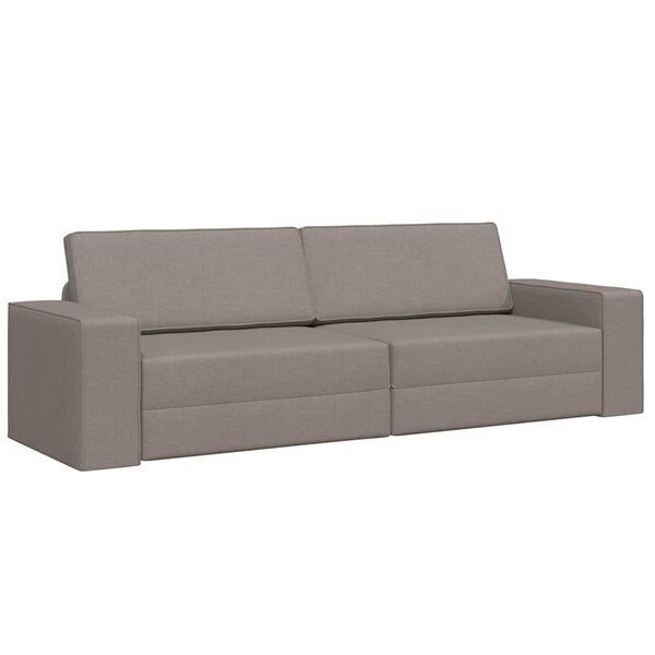 vidaXL Canapé-lit au sol Taupe 245 x 78 x 77 cm tissu