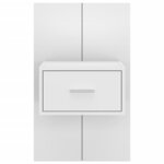 vidaXL Tables de chevet murales 2 Pièces Blanc