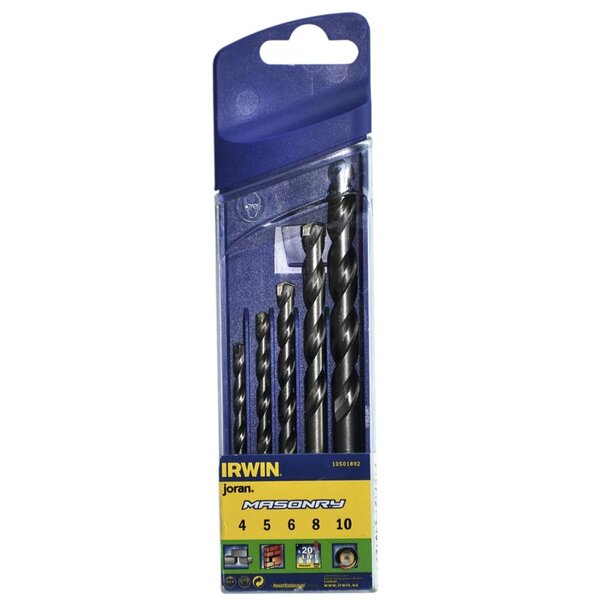 Set de 5 forets de maçonnerie 4/5/6/8/10 mm 10501892 irwin