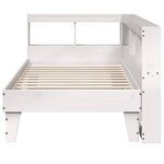 vidaXL Lit bibliothèque sans matelas blanc 100x200 cm bois pin massif