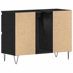 vidaXL Meuble sous lavabo Chêne noir 80 x 33 x 60 cm Bois d'ingénierie