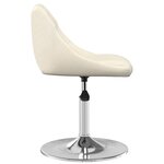 vidaXL Chaises pivotantes à manger lot de 6 Crème Velours