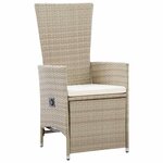 vidaXL Ensemble de salle à manger pour jardin 5 Pièces Beige polyrotin