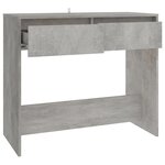 vidaXL Table console gris béton 89x41x76 5 cm bois d'ingénierie