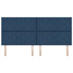 vidaXL Tête de lit Design Blocs de Diamant Bleu 200 cm Tissu