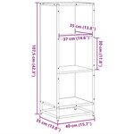 vidaXL Bibliothèque sonoma gris 40x35x107 5 cm bois d'ingénierie