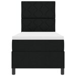 vidaXL Lit à ressorts avec matelas Noir 80 x 200 cm tissu