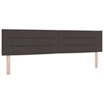 vidaXL Lit à ressort LED Marron foncé 200 x 200 cm tissu