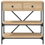 vidaXL Table console chêne sonoma 75x34 5x75 cm bois d'ingénierie