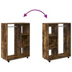 vidaXL Garde-robe Chêne fumé 80x40x110 cm Bois d'ingénierie