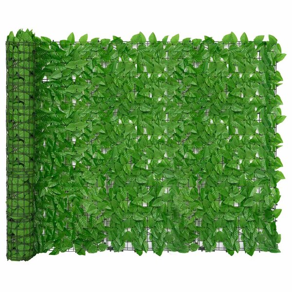 vidaXL Écran de balcon avec feuilles vert 300x150 cm