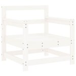 vidaXL Chaises de jardin et coussins lot de 2 blanc bois de pin massif