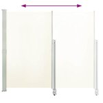 vidaXL Auvent latéral rétractable de patio 160 x 300 cm Blanc cassé