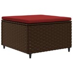 vidaXL Salon de jardin avec coussins 8 Pièces marron résine tressée