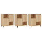 vidaXL Buffets 3 Pièces Chêne sonoma Bois d'ingénierie