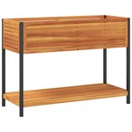 vidaXL Jardinière et étagère 110x45x80cm bois massif d'acacia et acier
