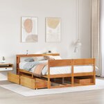 vidaXL Cadre de lit sans matelas cire marron 140x190cm bois pin massif