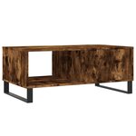 vidaXL Table basse Chêne fumé 90x50x36 5 cm Bois d'ingénierie