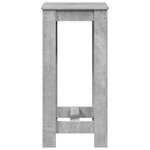 vidaXL Table de bar gris béton 51x50x103 5 cm bois d'ingénierie
