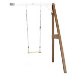 AXI Portique mural en bois Marron Blanc 1 balançoire 160x171x207cm