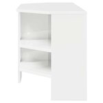 vidaXL MeubleTVd'Angle Blanc brillant 102 x 40 5 x 45 cm