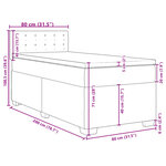 vidaXL Sommier à lattes de lit et matelas Vert foncé 80x200 cm Velours