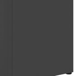 vidaXL Porte-parapluie Noir 15 5 x 15 5 x 49 cm Acier