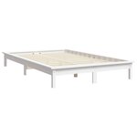 vidaXL Cadre de lit sans matelas blanc bois de pin massif