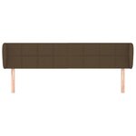 vidaXL Tête de lit avec oreilles Marron foncé 183x23x78/88 cm Tissu