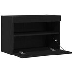 vidaXL Meuble TV mural Chêne noir 60 x 30 x 40 cm Bois d'ingénierie