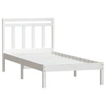 vidaXL Cadre de lit sans matelas blanc bois massif 90x200 cm